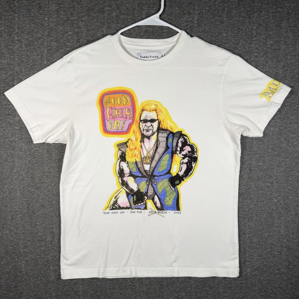 Teddy Fresh T Shirt M Good Hair Day Bad Dog Hila Klein Dog The Bounty Hunter